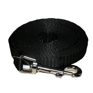 Palkar vodítko stopovací z popruhu pro psy 10 m x 20 mm černá